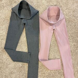 Kids Leggings bundle - Gray and Pink - 140cm 8-10Y